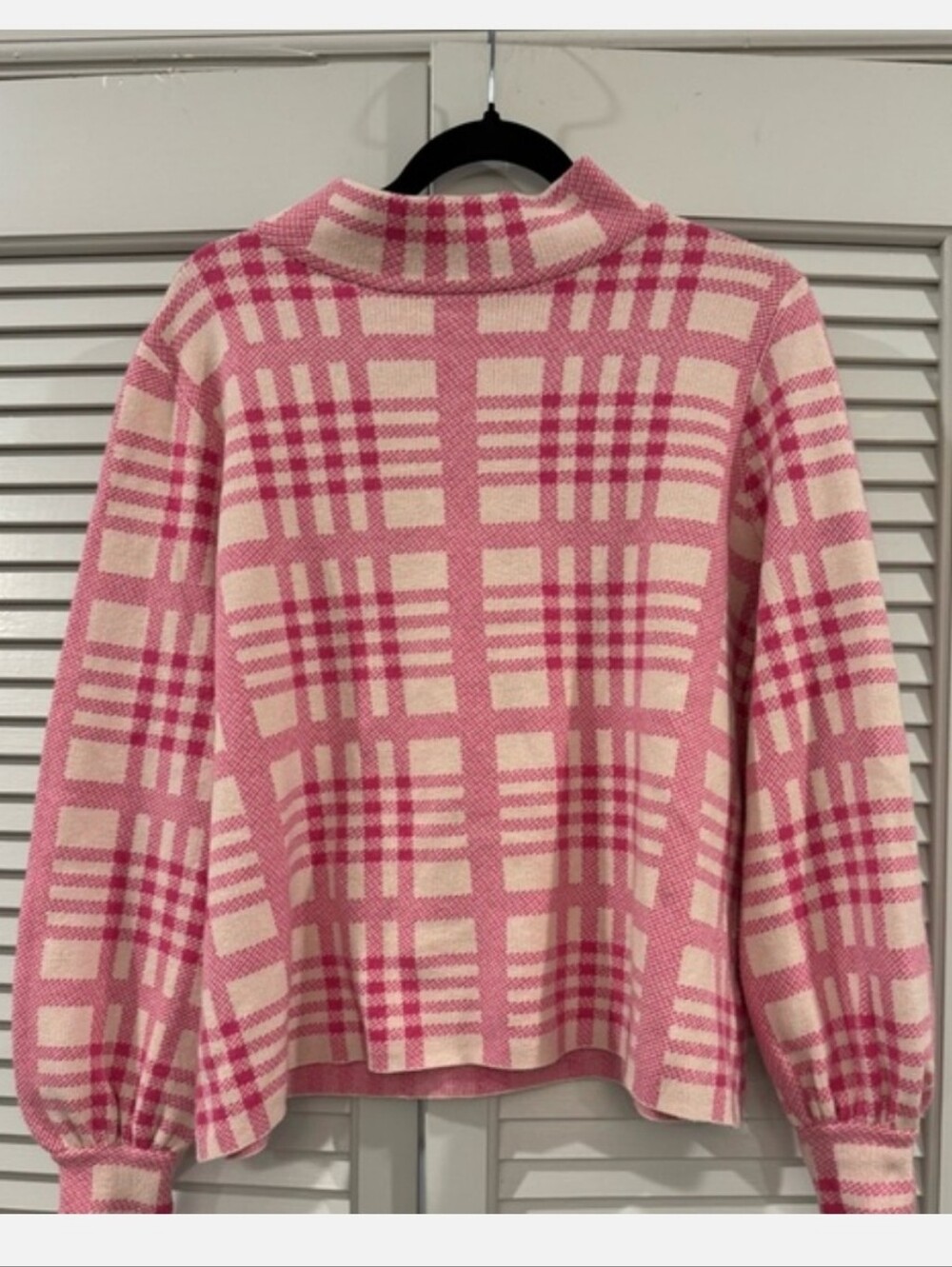 🩷 Anthropologie Checkered Sweater by Fate, Size S